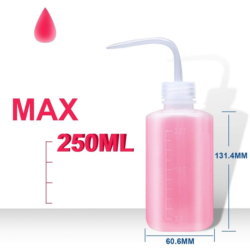 Young4us Wash bottle, 3 Pack LDPE Squeeze Bottles, Safe Plastic Low Density Polyethylene Watering Bottle Tattoo Wash Bottle with Narrow Mouth, for Chemistry, Industry, Lab & Gardening, 500, 250,150ml - Image 3